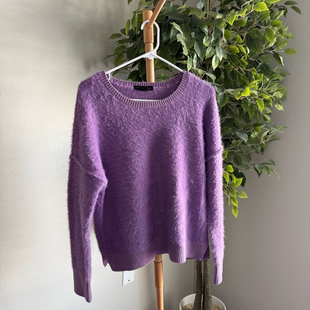 Anthropologie Sanctuary Purple Crew Neck Sweater Pullover Women’s Size Small